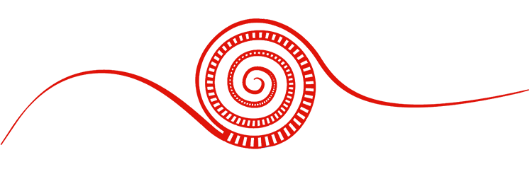 Rote Spirale - Symbol der Montessori Schule Peissenberg