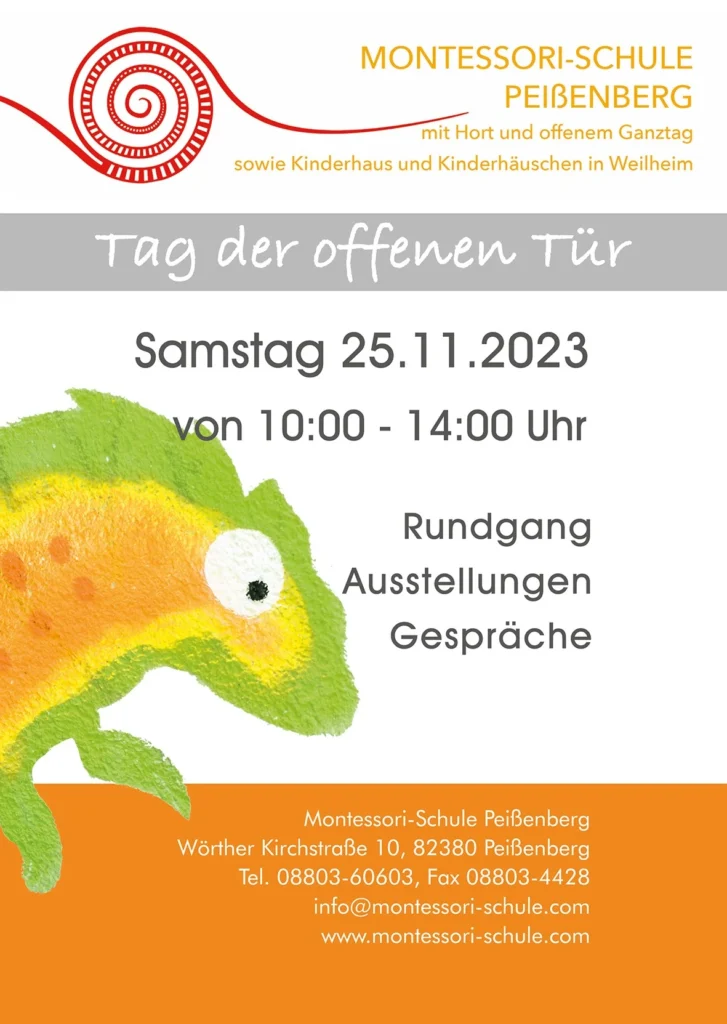 Tag der offnen Türe in der Montessori Schule in Peißenberg am 25.11.2023